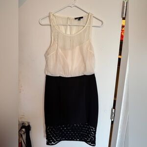 C Luce Mini Dress Black and White Size Small